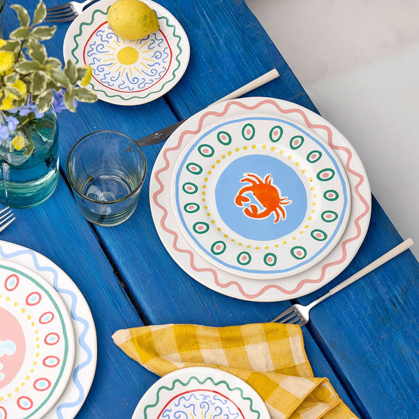 Summer Bliss Salad/Dessert Plate Mermaid by Costa Nova