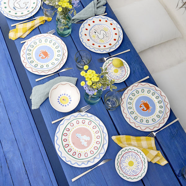 Summer Bliss Salad/Dessert Plate Mermaid by Costa Nova