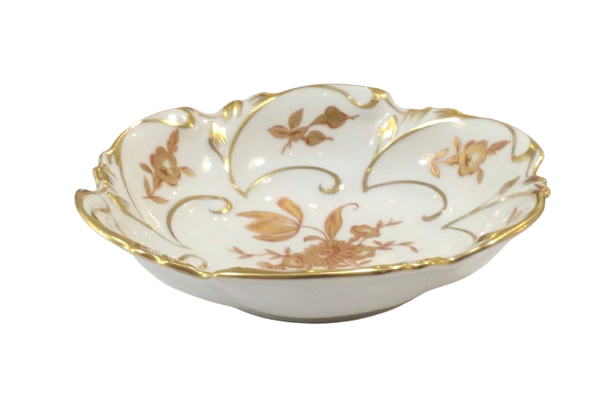 Vintage White & Gold Bowl