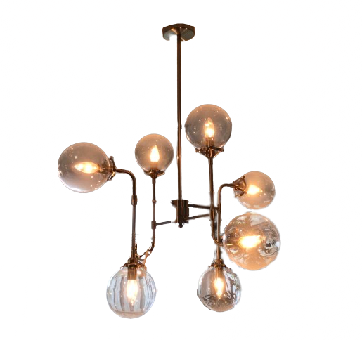 8 Bulb Brass Chandelier