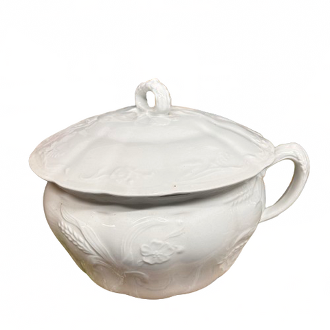 Vintage White Chamber Pot