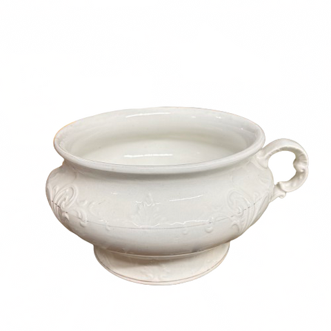 Vintage White Chamber Pot