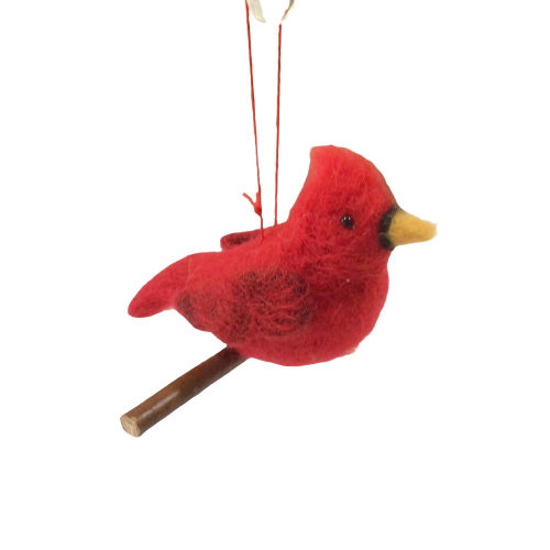 Cardinal on Branch Ornament