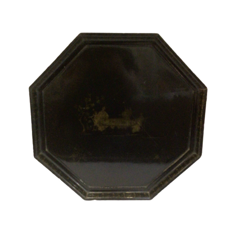 Vintage Black Lacquered Octagonal Tray