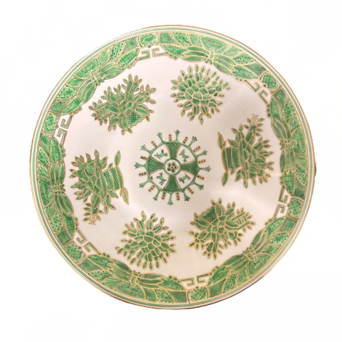 Vintage Green & White Japanese Platter