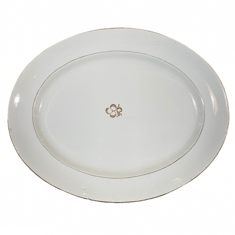 Vintage White & Gold Detailed Platter