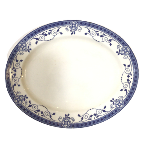Vintage Oval Burleigh Semi Porcelain Platter
