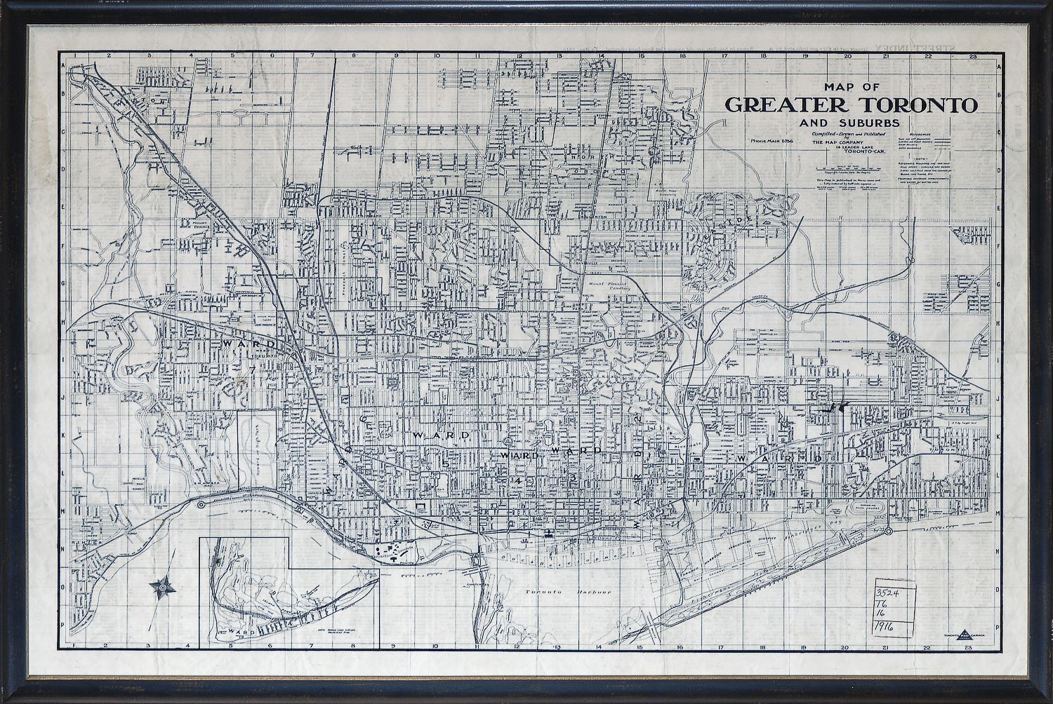 Map of Greater Toronto circa 1916