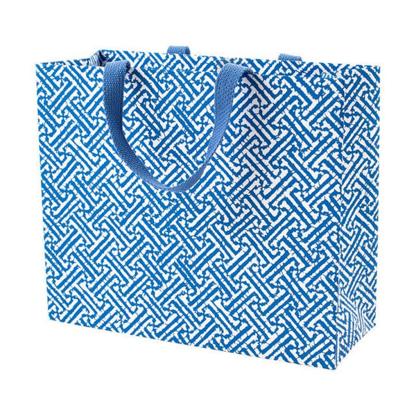 Gift Bag - Fretwork Blue