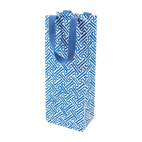 Gift Bag - Fretwork Blue