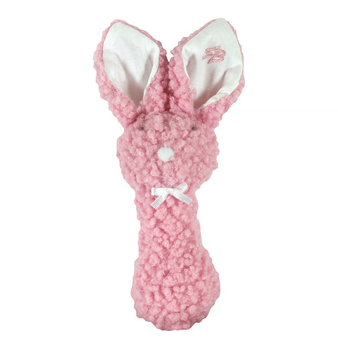 Woolly Bunnie Post Rattle - Pink