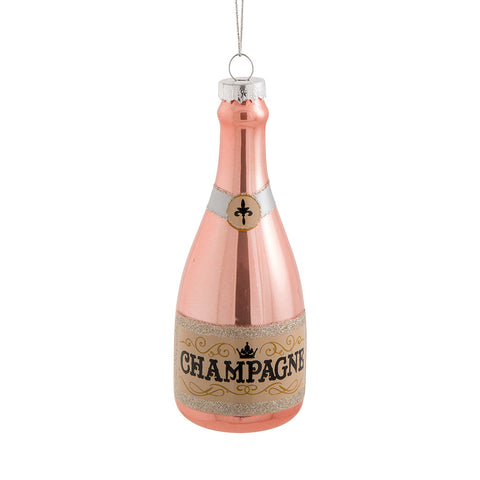 Pink Champagne Bottle Decoration