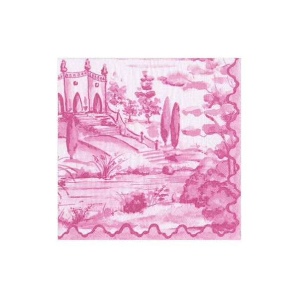 Cocktail Napkins - Tuscan Toile Berry