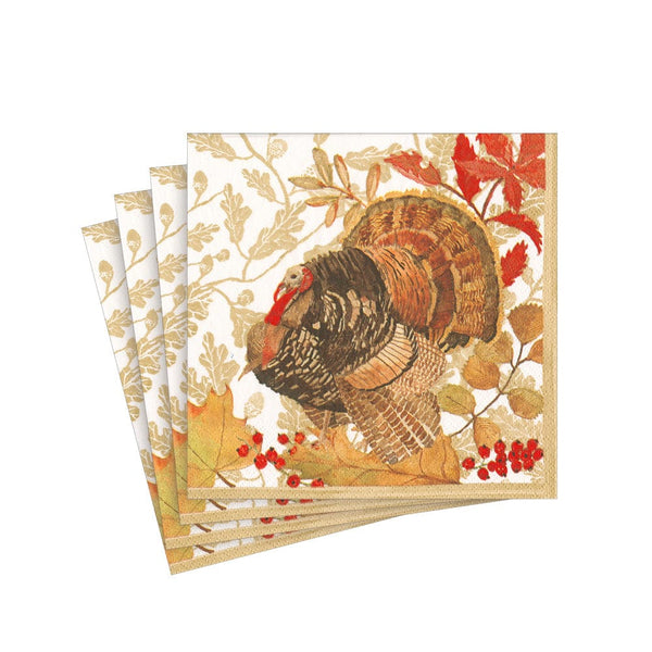 Cocktail Napkins - Woodland Turkey