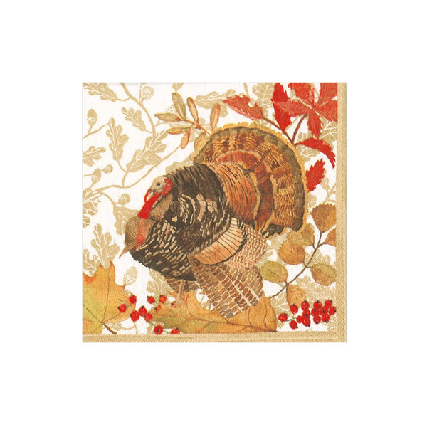 Cocktail Napkins - Woodland Turkey
