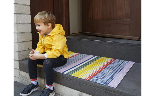 Chilewich Indoor/Outdoor Shag Floor Mat - Pop Multicolour Stripe