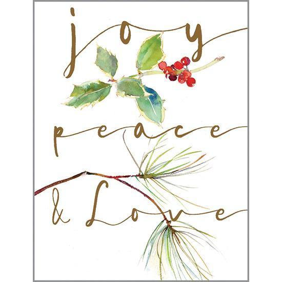 Joy Peace & Love Card