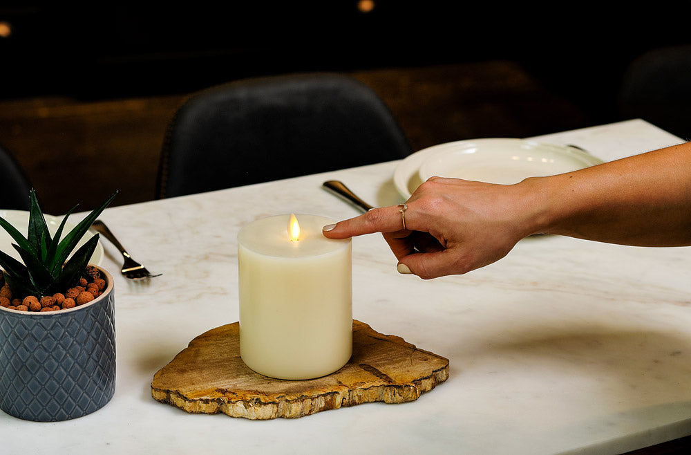 Scented Ivory LightLi Candle Remote Enabled Jacaranda Tree & Co