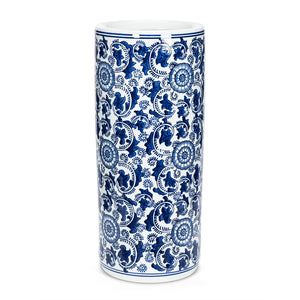 Blue & White Patterned Umbrella Stand