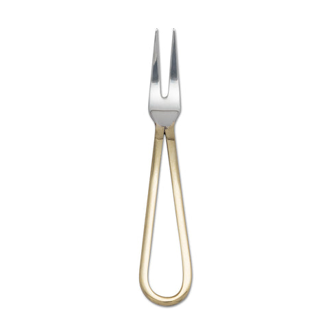 Stainless & Brass Cocktail  Loop Fork
