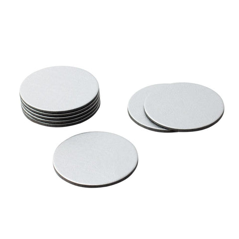 Silver Felt Backed Coasters
