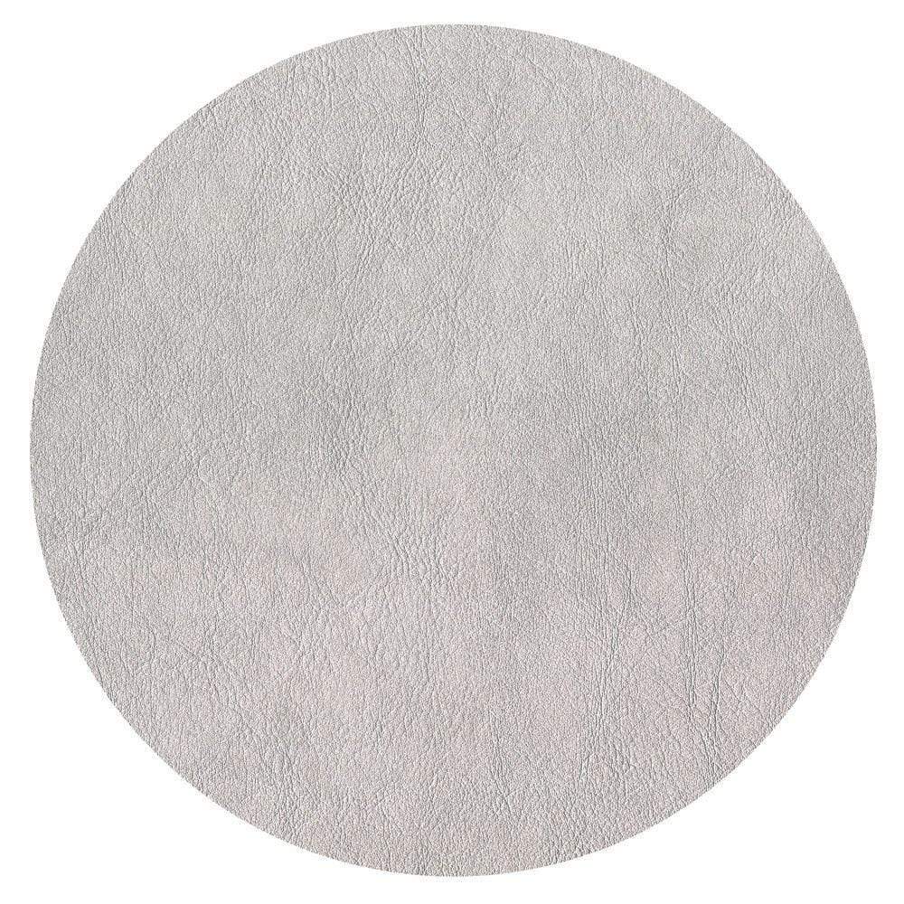 Silver Felt Backed Round Placemat