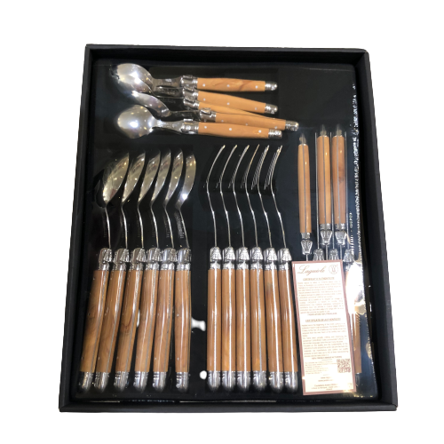 Olive Wood Laguiole French Cutlery Set
