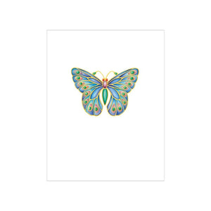 Butterfly Gift Enclosure Cards - 4 Mini Cards & 4 Envelopes