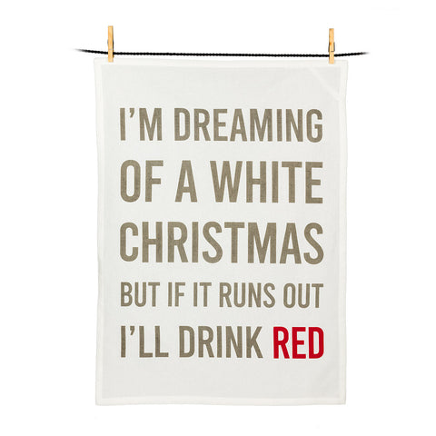 I'm Dreaming Of A White Christmas ... Tea Towel