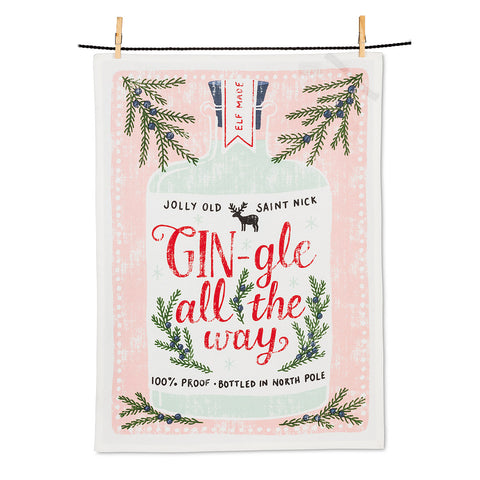Gin-gle All The Way Tea Towel