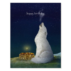 Happy Birthday Wolf Call Card