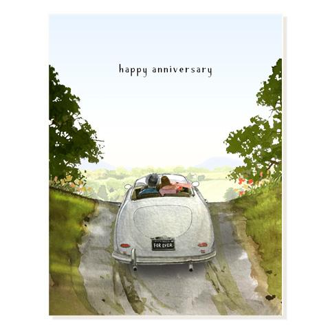 Happy Anniversary Forever Car Card