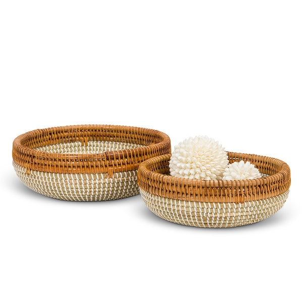 Natural Seagrass Low Rim Bowl