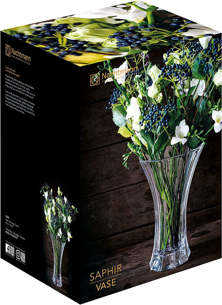 Nachtmann Saphir Crystal Flower Vase 10"