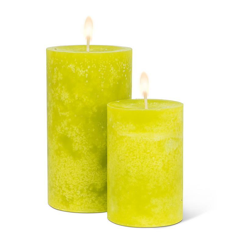 Lime Pillar Candles