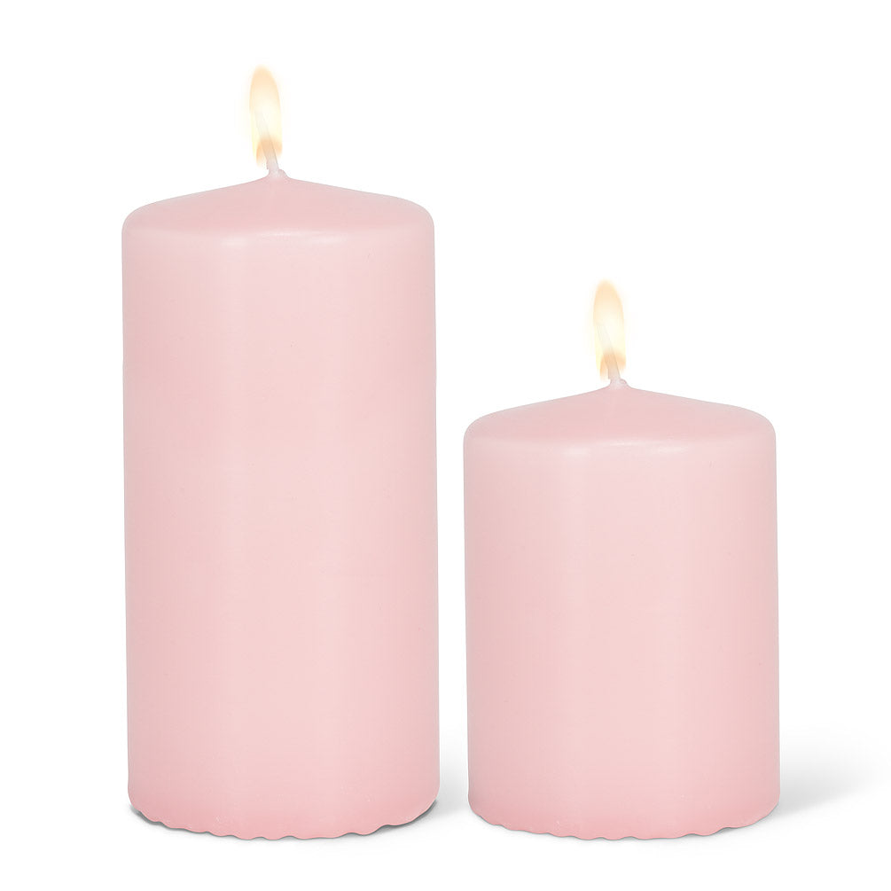 Soft Pink Pillar Candles Jacaranda Tree & Co