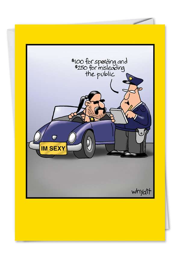 Speeding Ticket Birthday Card
