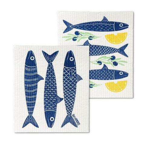 Fish & Lemons Swedish Dishcloths Set of 2