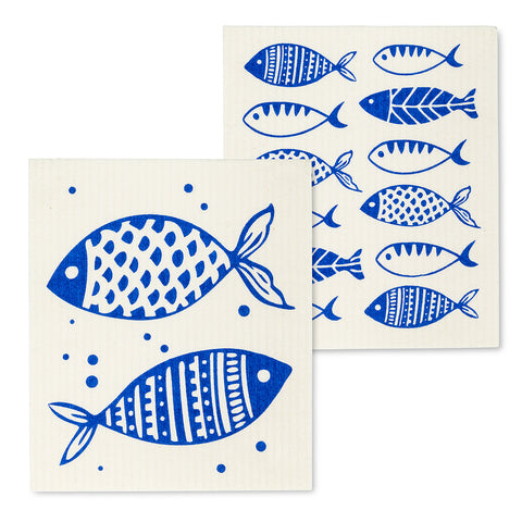 Fish Swedish Dishcloths Set of 2