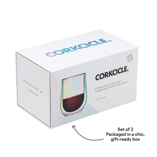 Corkcicle Stemless Glass Double Pack