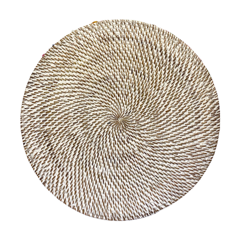 Whitewashed Rattan Placemat/Charger