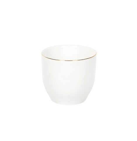 Gold & White Ceramic Cup