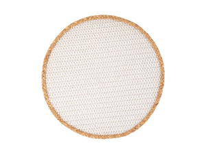 Round Woven White Placemat