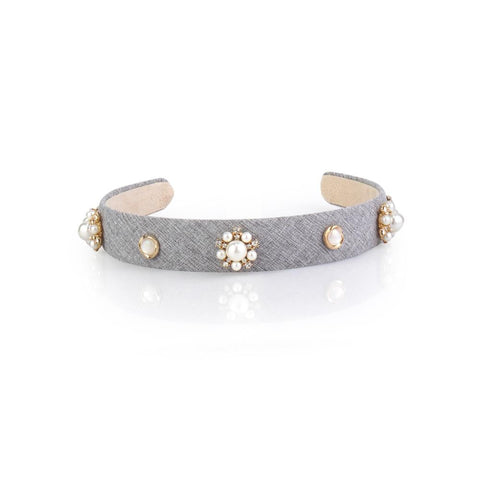 Luxe Pearl Grey Hairband