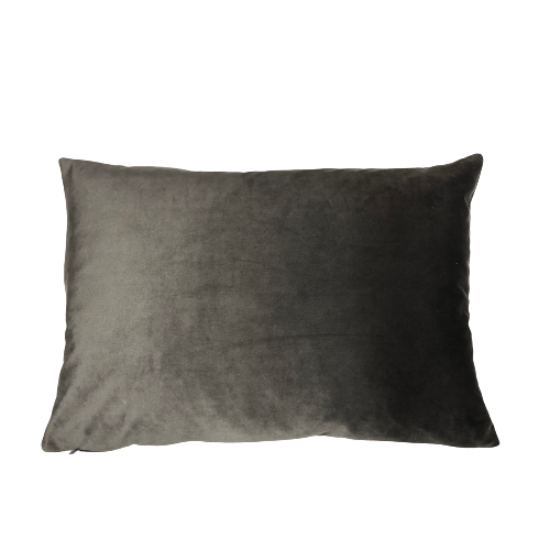 Velvet Dark Taupe Rectangle Pillow