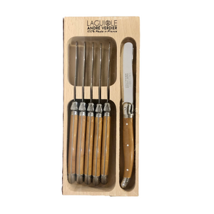 Laguiole French Pate Knives - Olive Wood