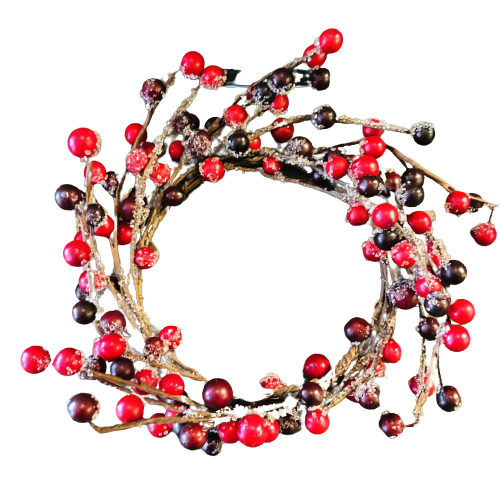 Small Red Berry Candle Ring