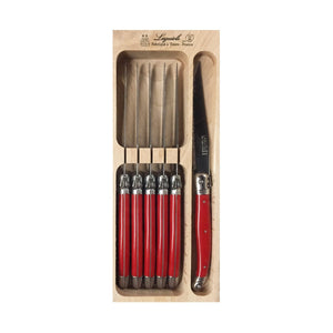 Laguiole French Steak Knives - Red