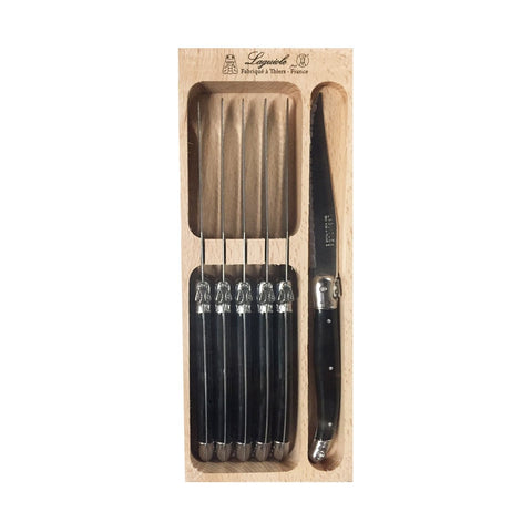 Laguiole French Steak Knives - Black