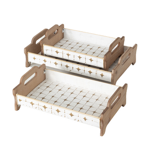 White Tray With Handles